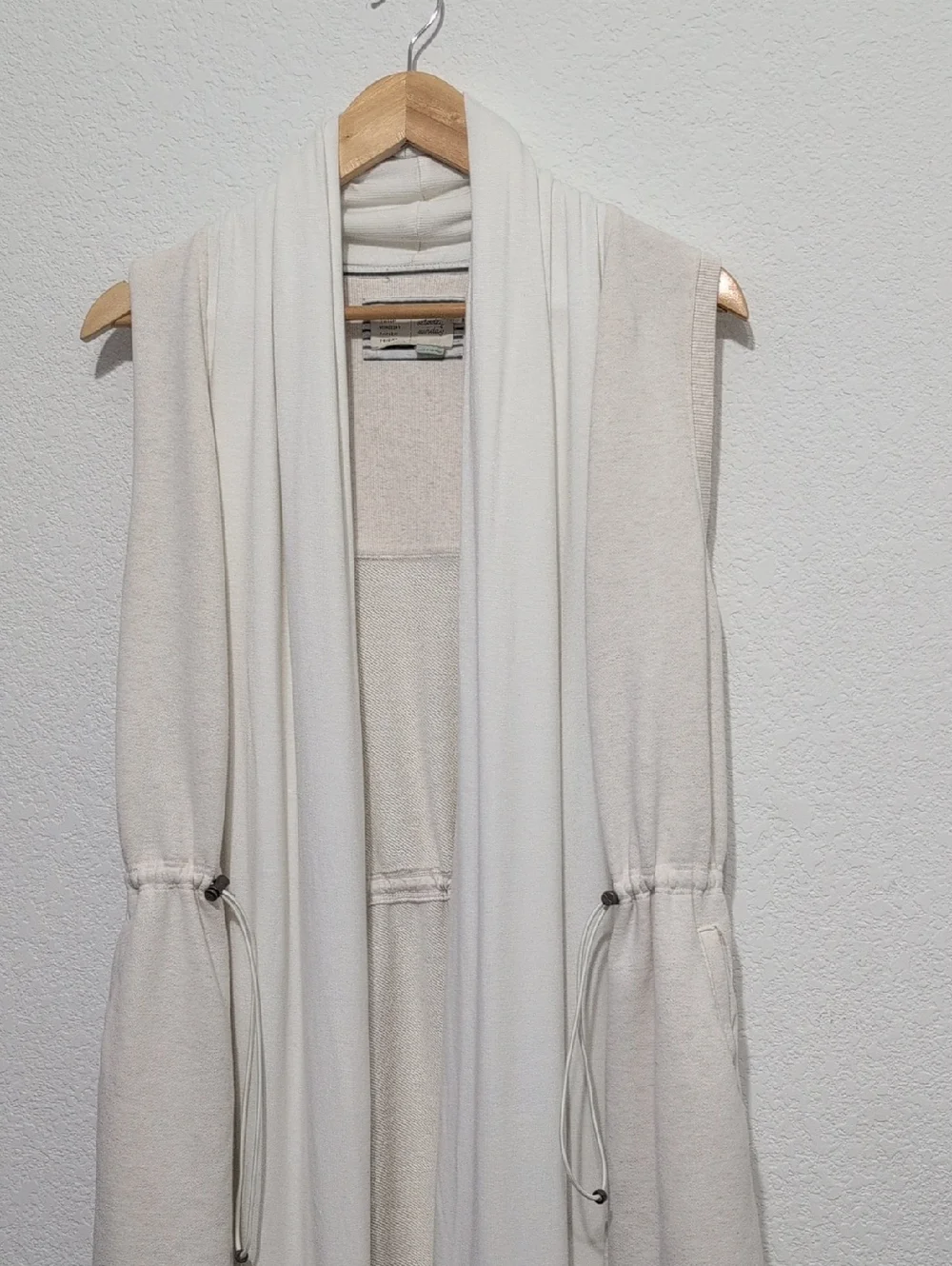 Anthropologie Saturday Sunday Midi Open Waterfall Sweater Vest Duster Sz Medium - Picture 3 of 13